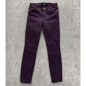 PAIGE Jeans Womens 26 Purple Verdugo Ankle Skinny in Autumn‎ Plum Stretch Denim